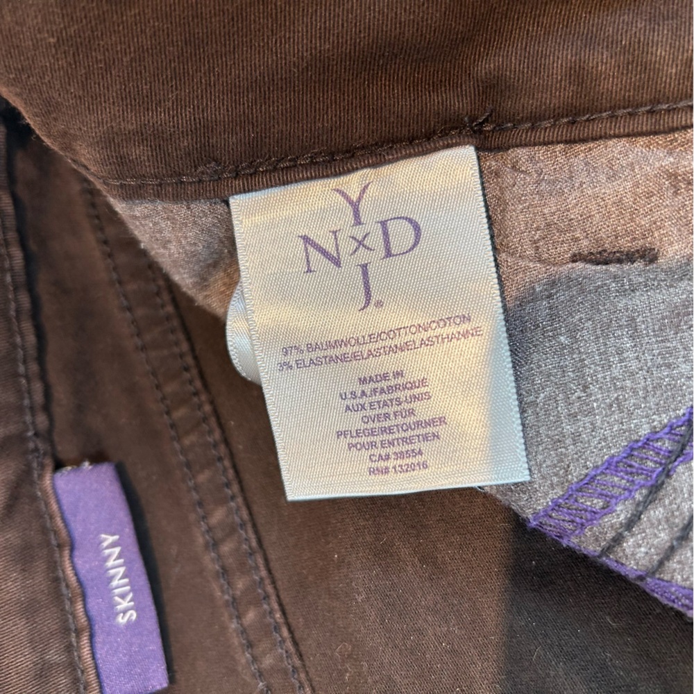 NYDJ Sz 8 AMI Skinny Jeans in Chocolate Brown - Picture 8 of 14